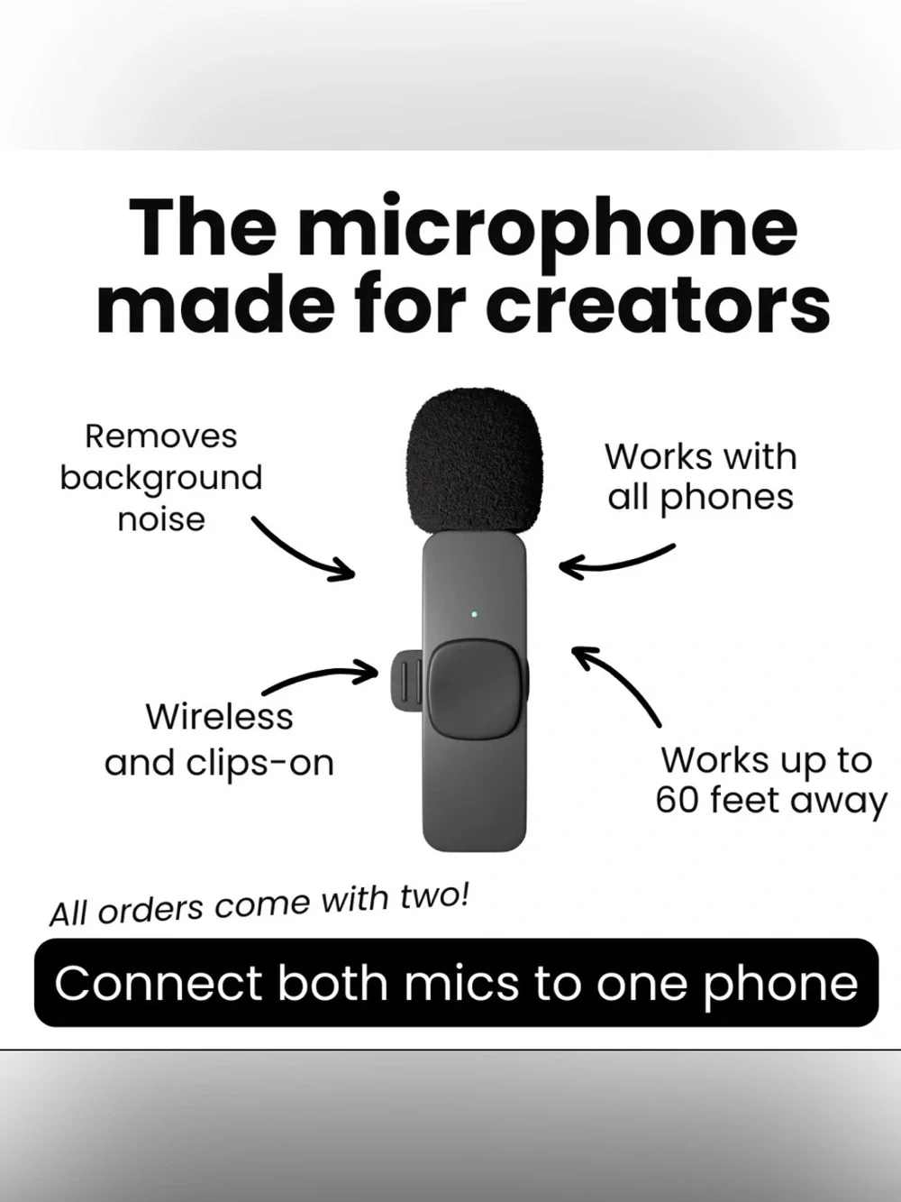 Magic Pop Mic | 2-Pack Wireless Microphones with Apple Connector